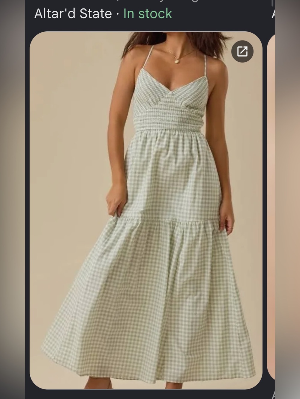 Gingham Altar’d State Maxi Dress